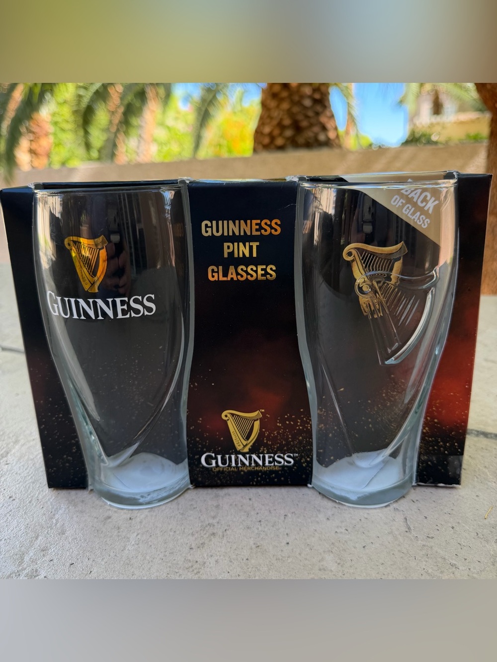Guinness Official Merchandise 20oz 568mL Pint Glass Set of 2 New